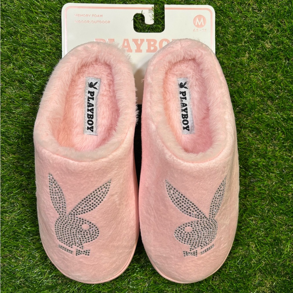 Playboy Pink Plush Slippers